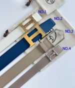 AAA Quality Copy Hermes Reversible Leather Belt and Metal Buckle